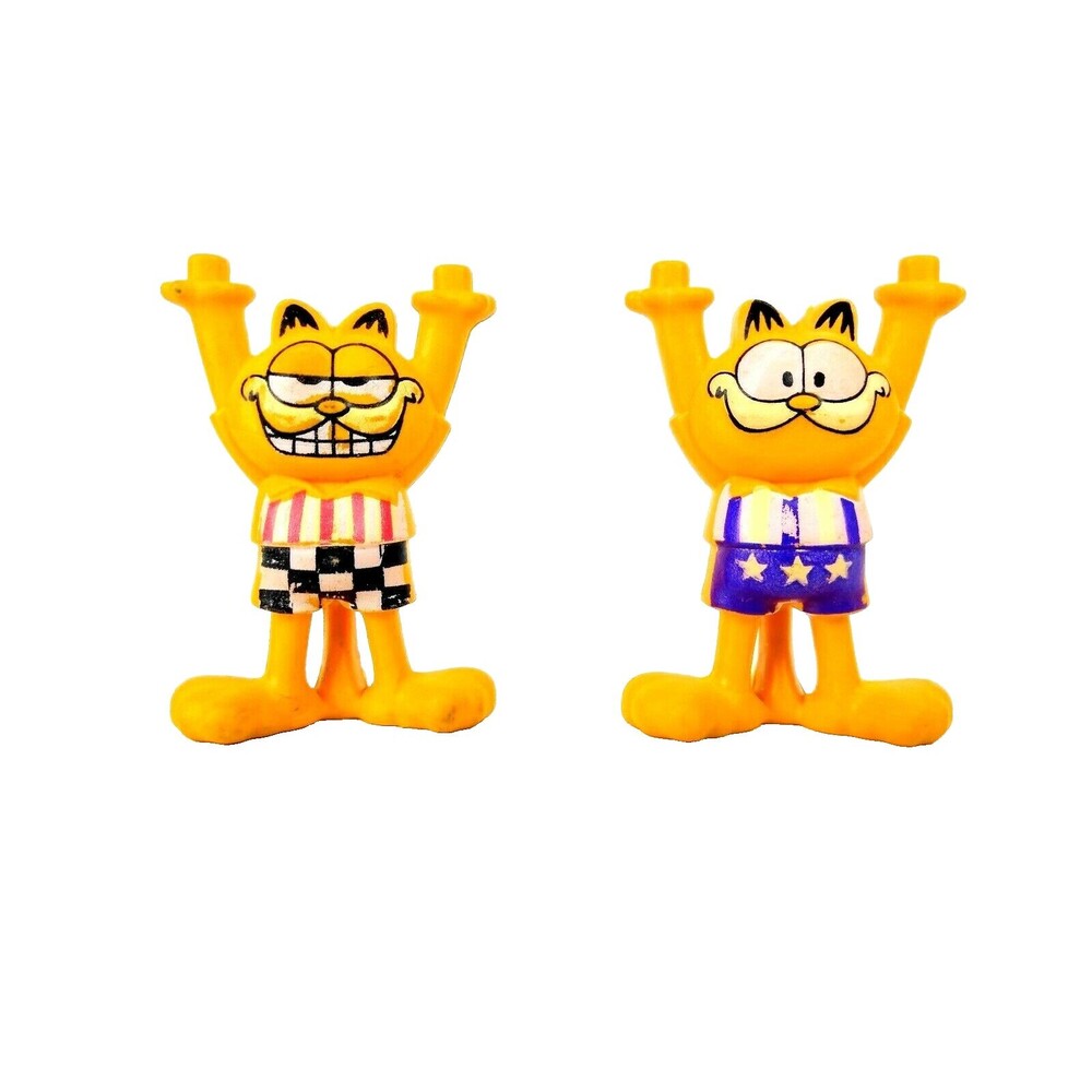 Vintage 70s/80s Garfield Stackable Gymnastics Plastic Figurines Collectible USA